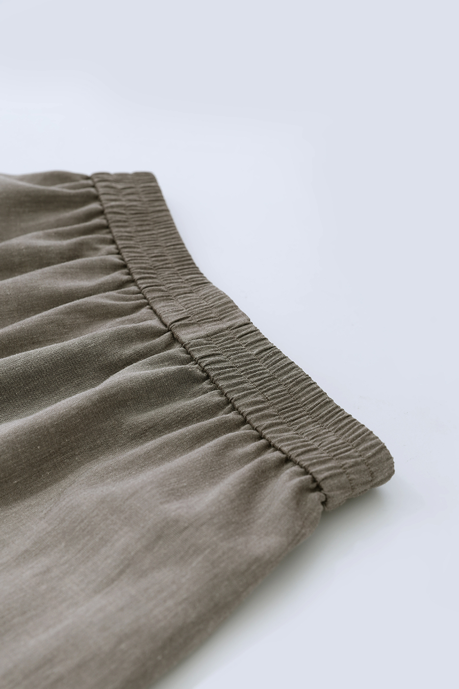 Chiffon Spliced Linen Shorts
