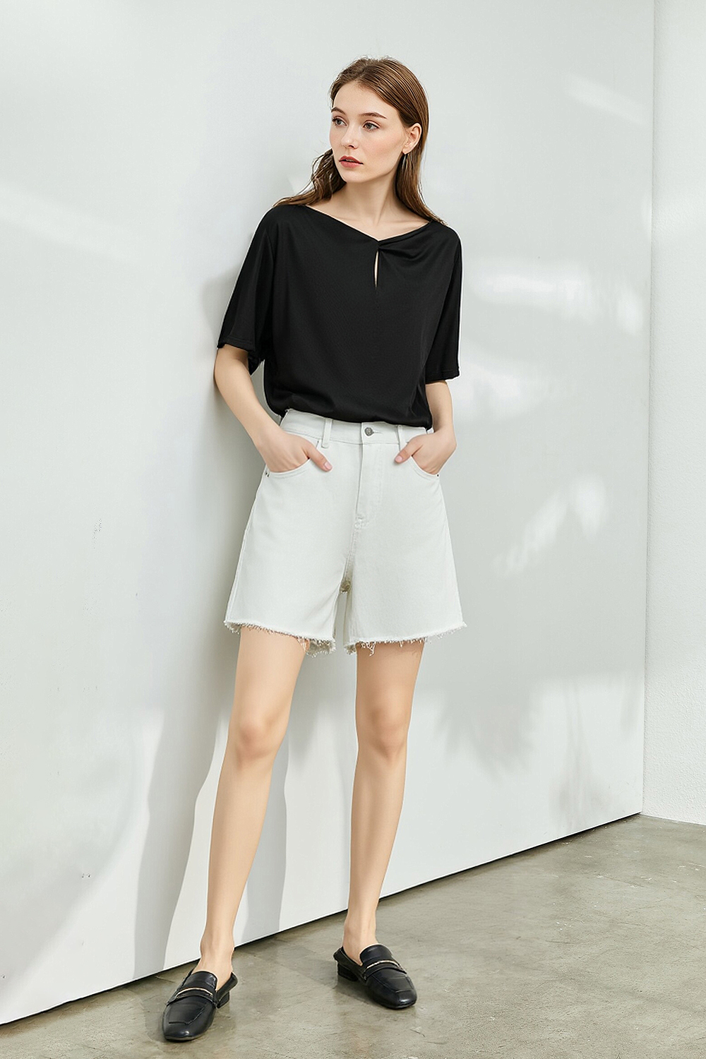 Silk Lyocell Cotton T-Shirt|AMII