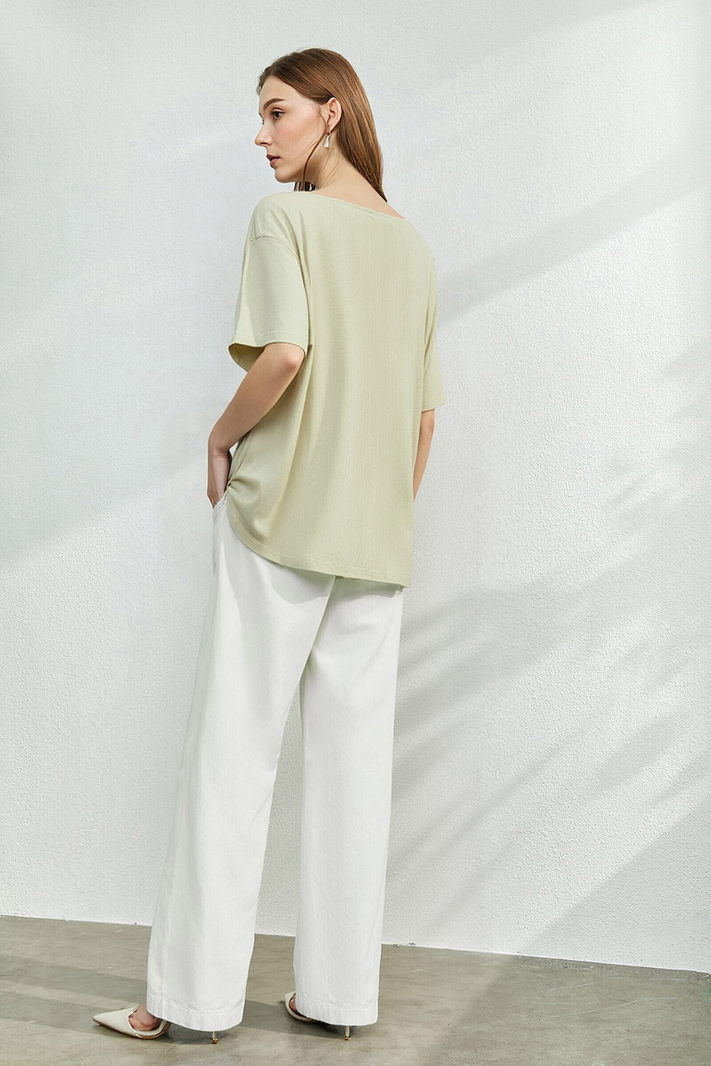 Silk Lyocell Cotton T-Shirt|AMII