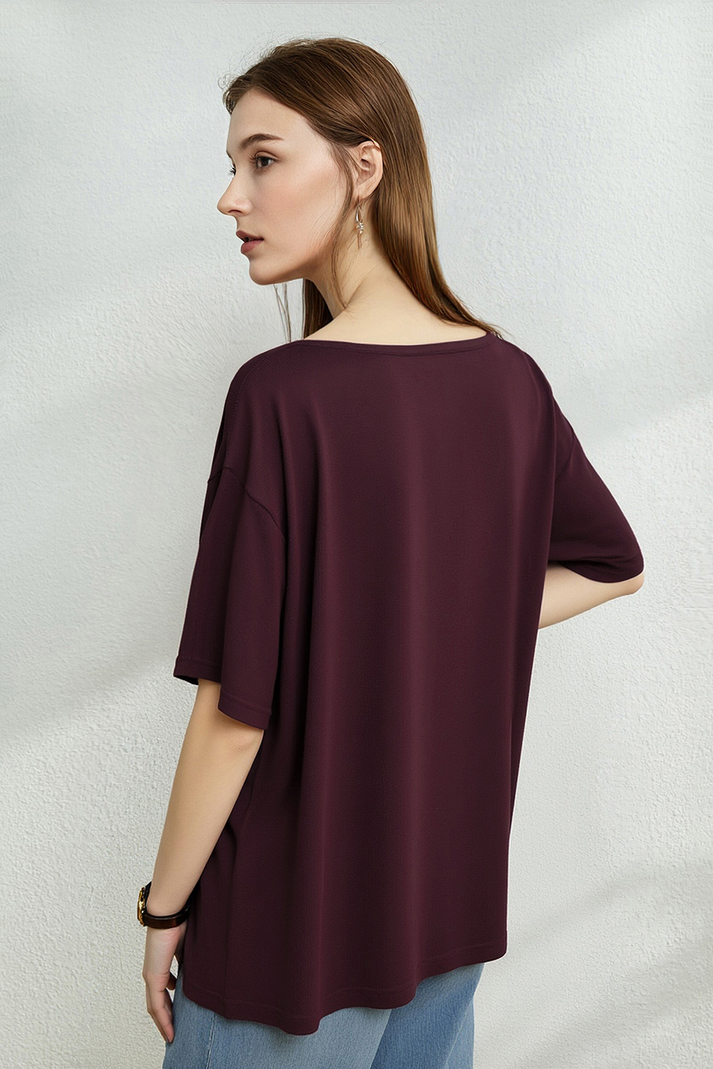 Silk Lyocell Cotton T-Shirt|AMII