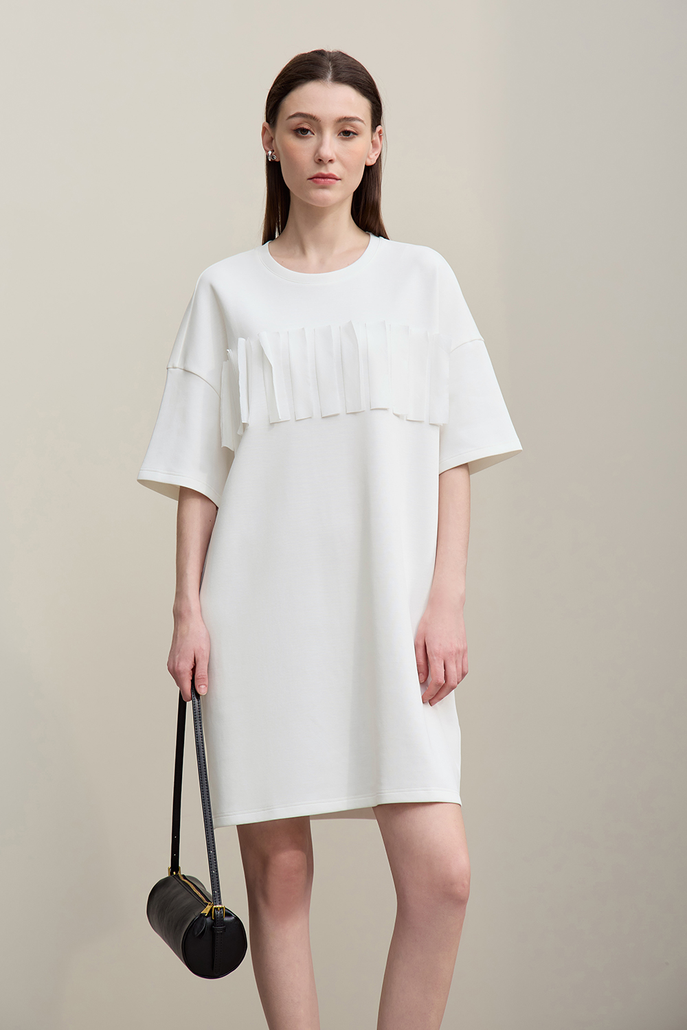 Contrast Fabric Air Layer Dress