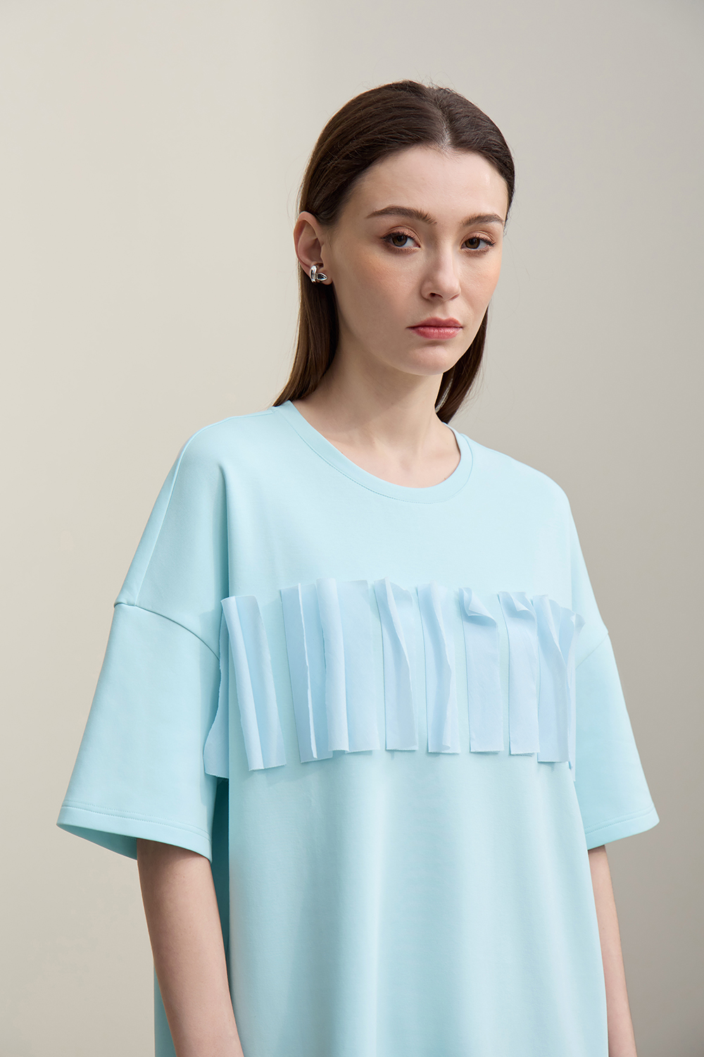 Contrast Fabric Air Layer Dress