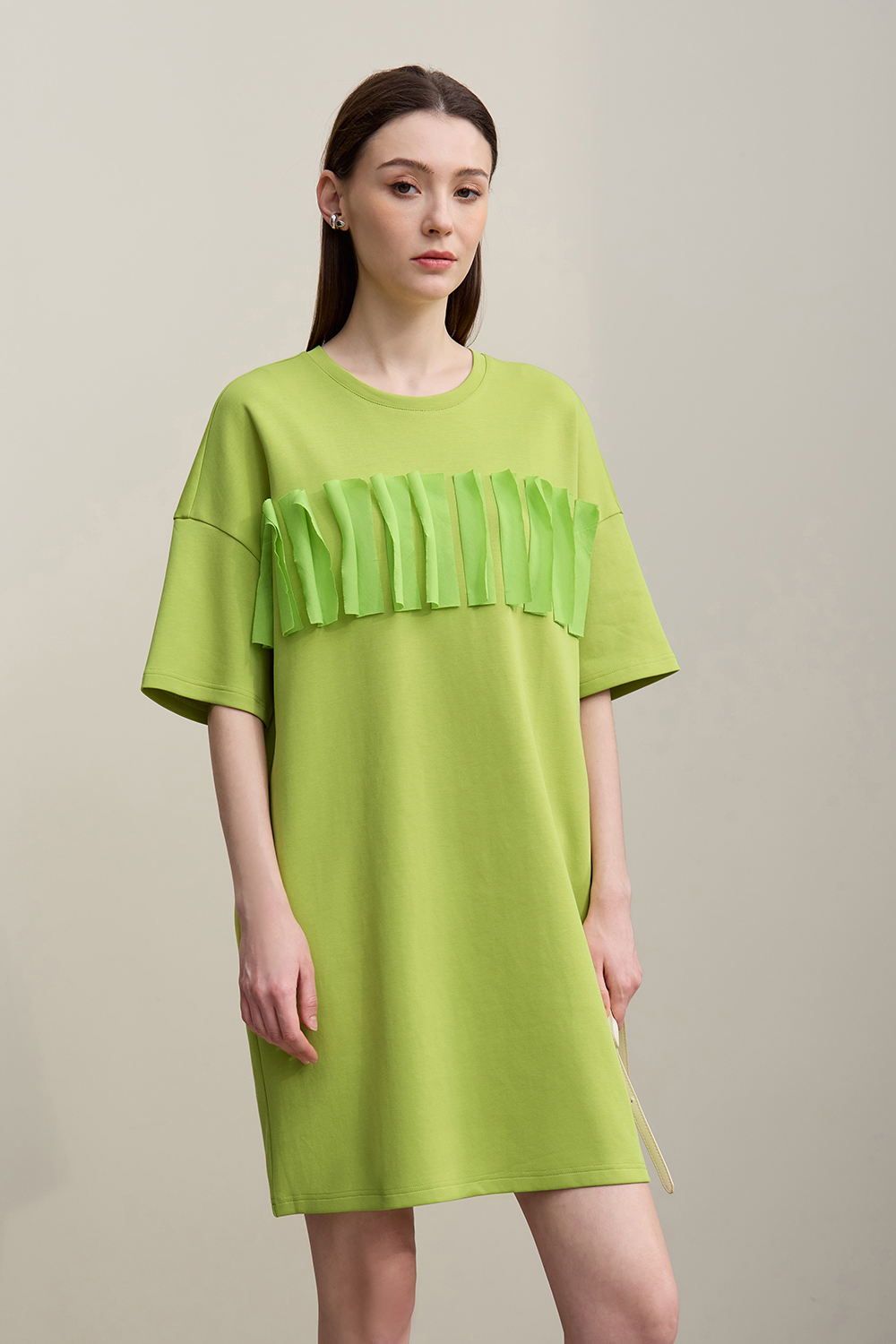 Contrast Fabric Air Layer Dress