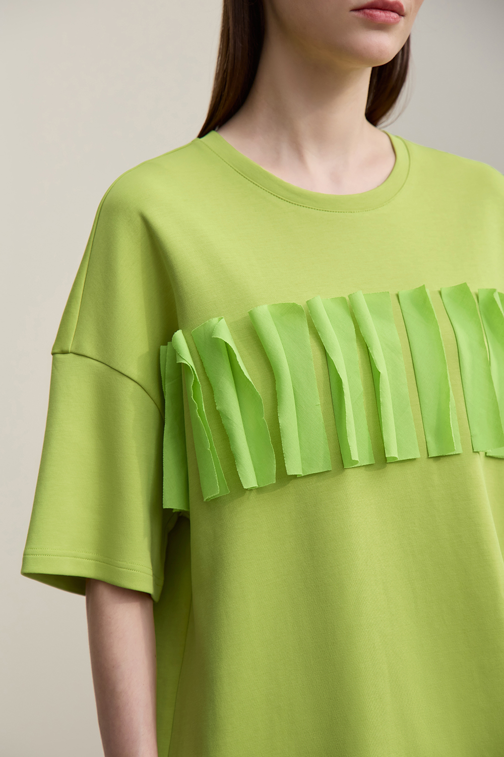 Contrast Fabric Air Layer Dress