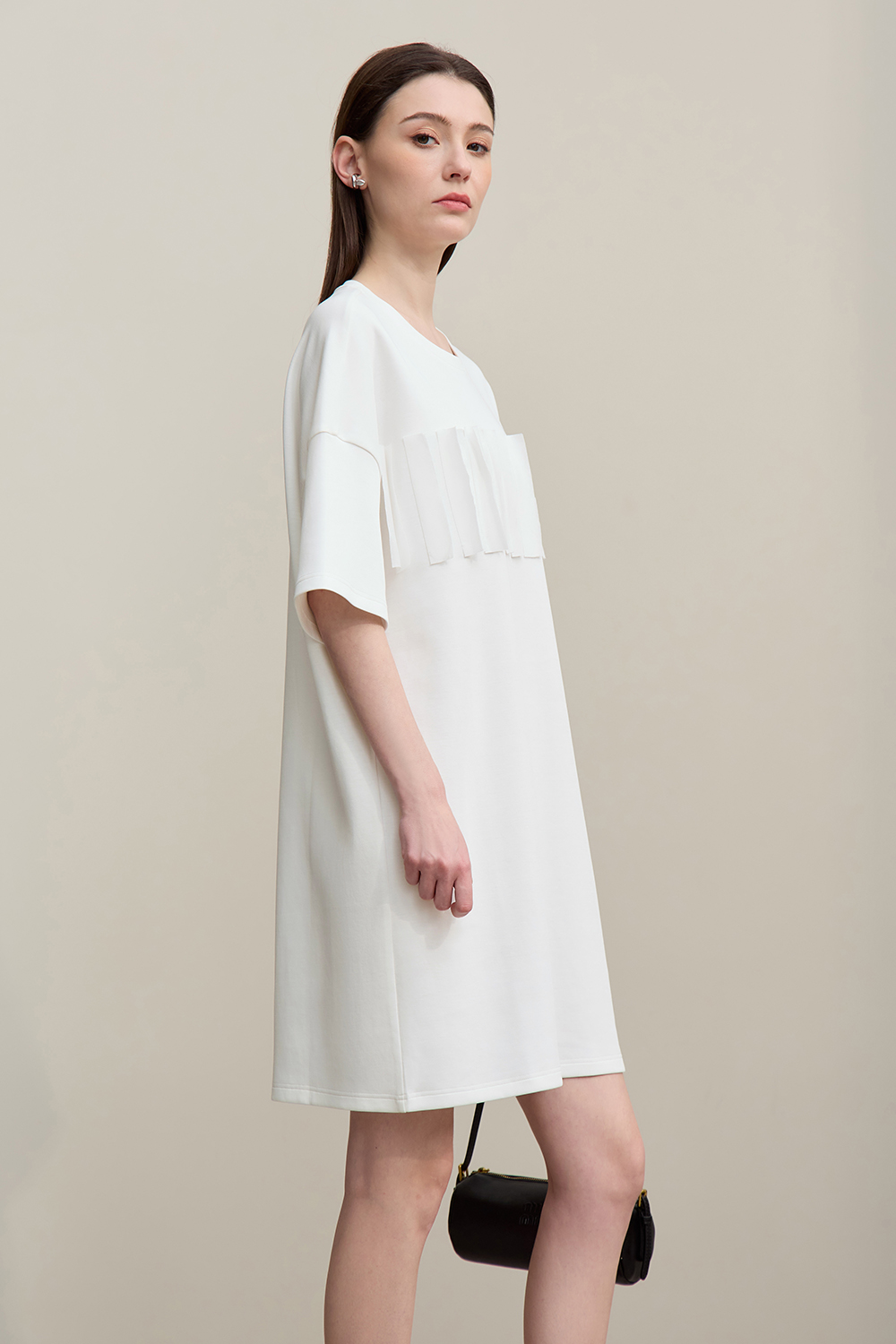 Contrast Fabric Air Layer Dress