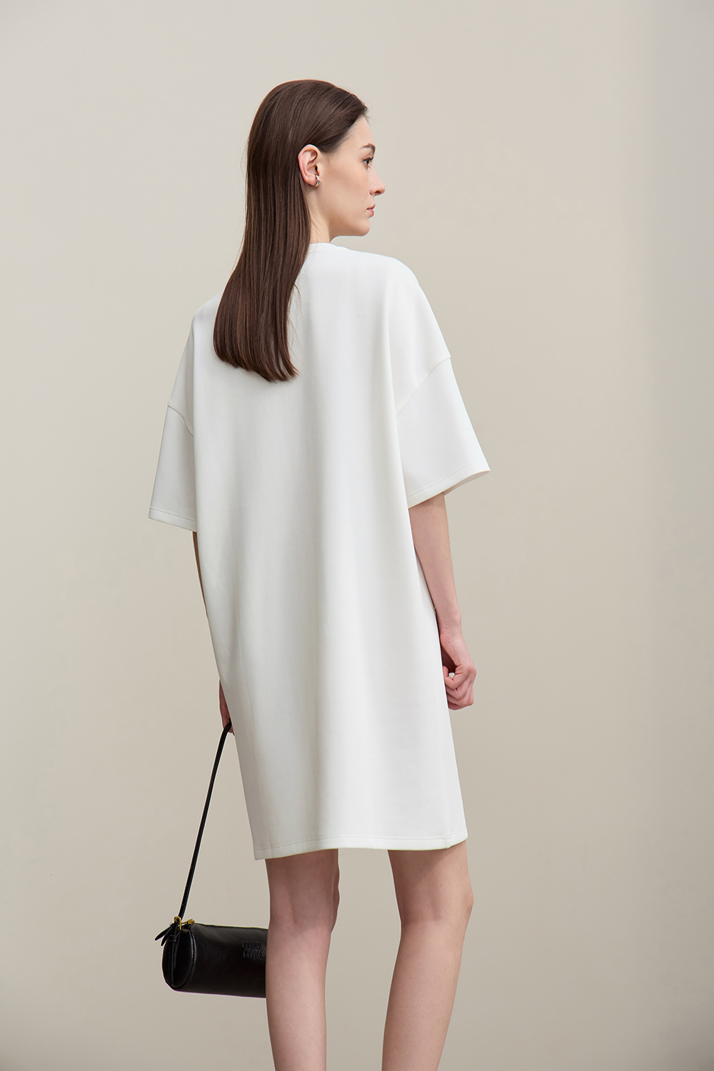 Contrast Fabric Air Layer Dress