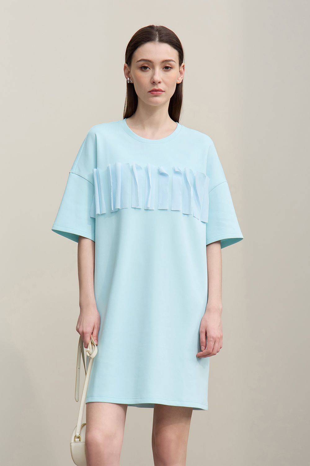 Contrast Fabric Air Layer Dress