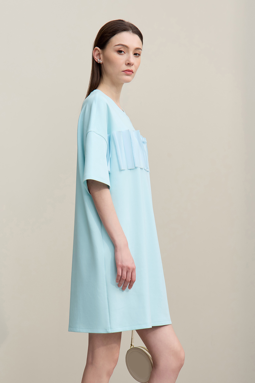 Contrast Fabric Air Layer Dress