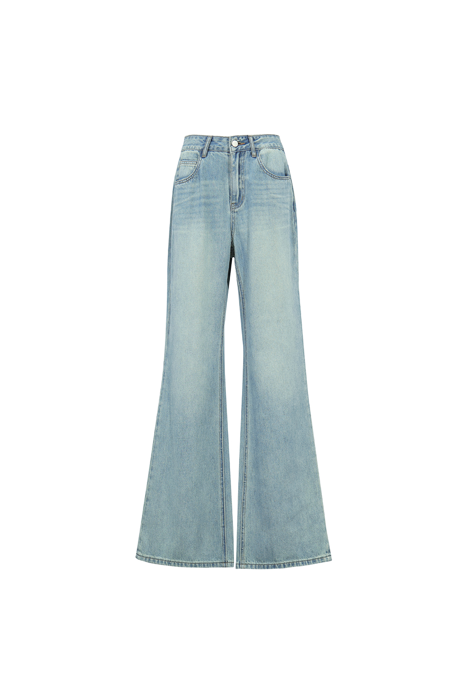 Cotton Flare Denim Trousers|AMII