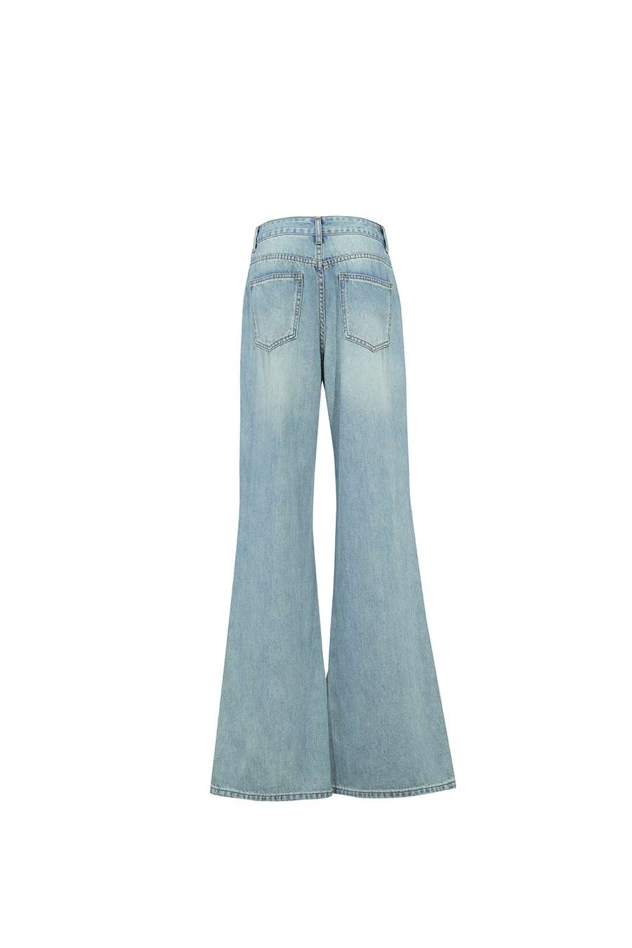 Cotton Flare Denim Trousers|AMII
