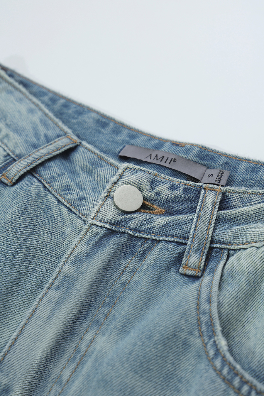 Cotton Flare Denim Trousers|AMII