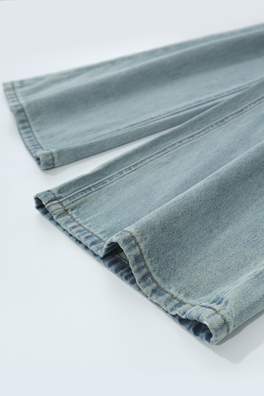 Cotton Flare Denim Trousers|AMII