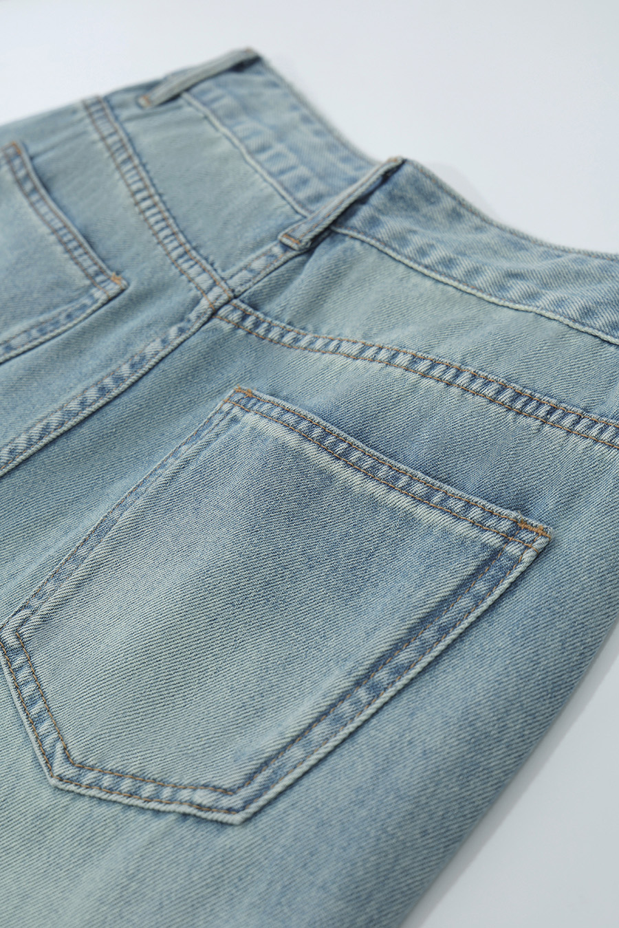 Cotton Flare Denim Trousers|AMII