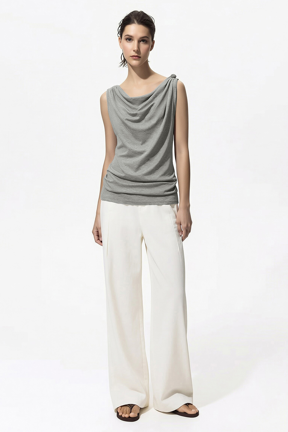 Cowl Neck Draped Camisole|AMII