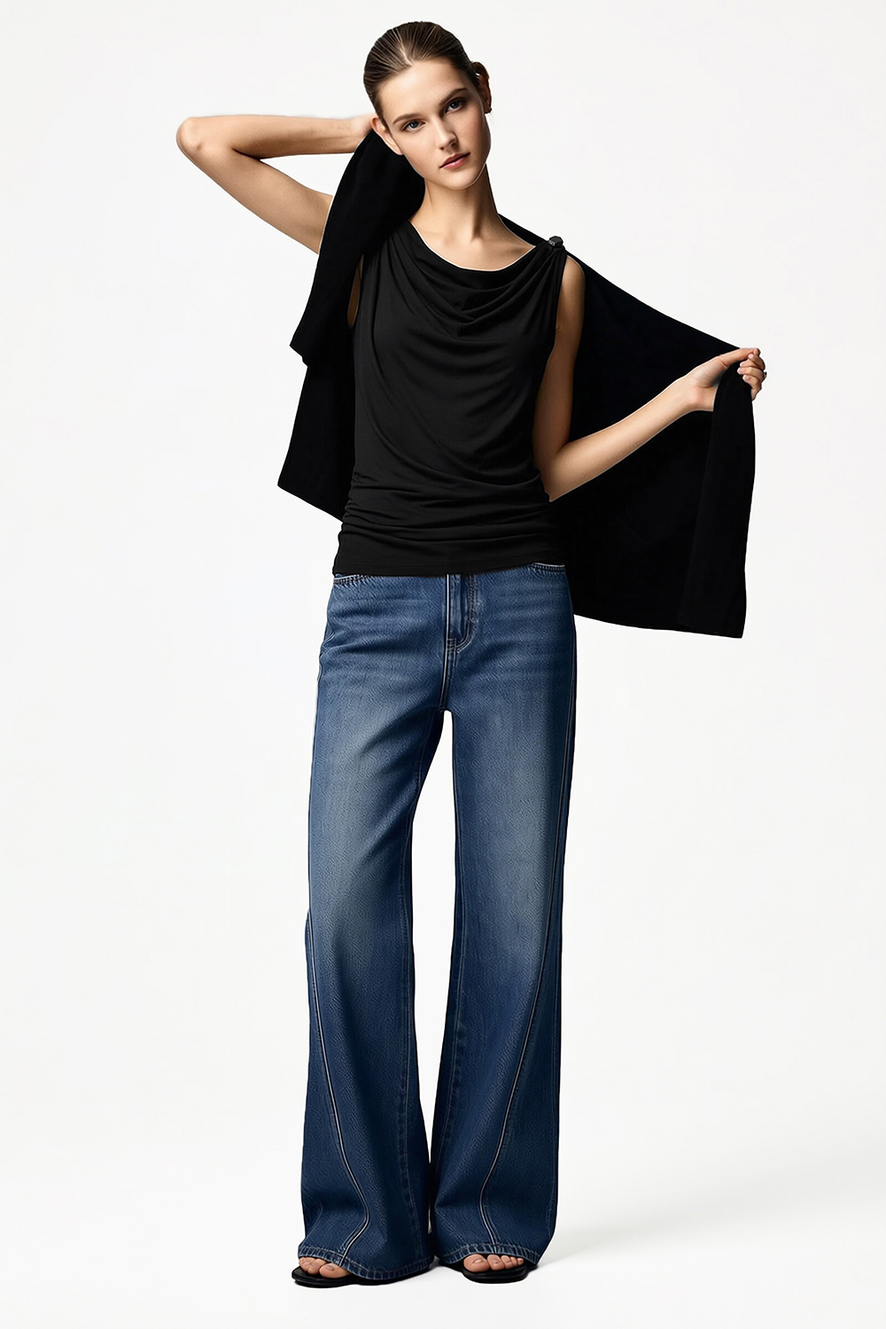 Cowl Neck Draped Camisole|AMII