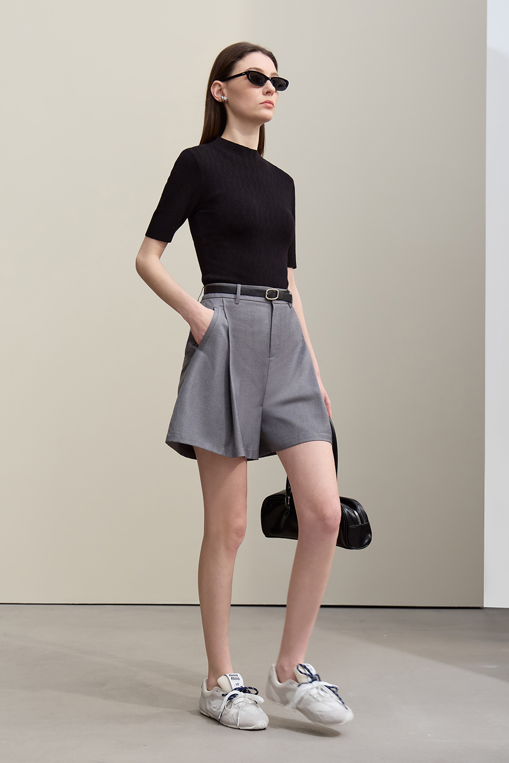 Hollow Short Sleeve Knit Sweater