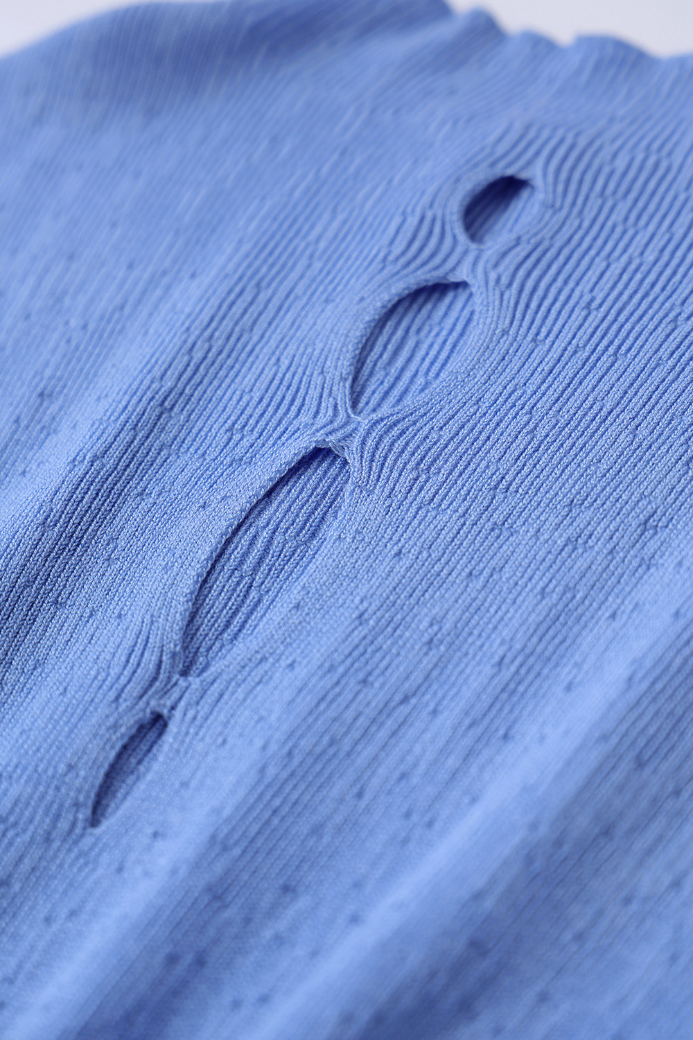 Hollow Short Sleeve Knit Sweater