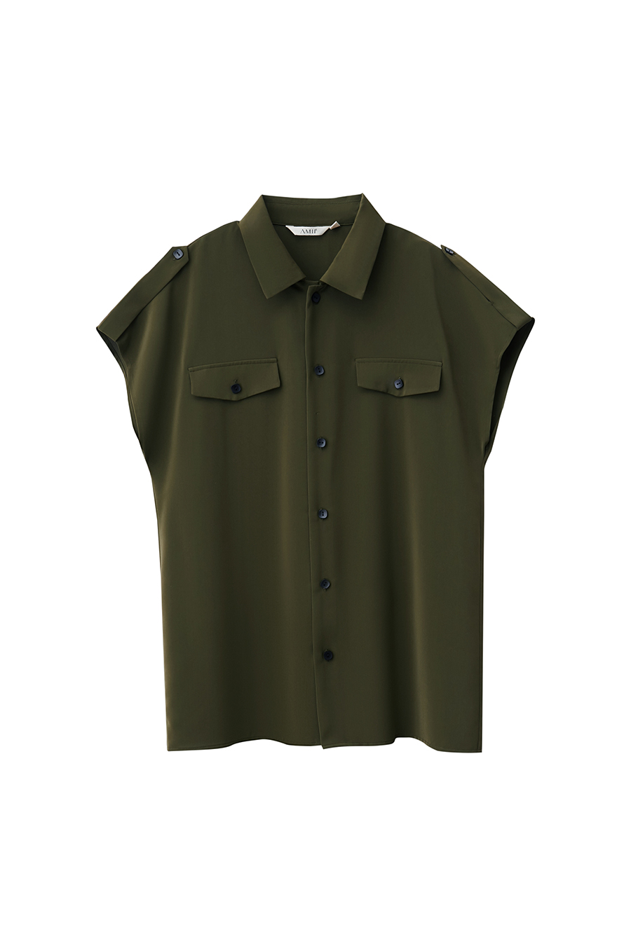 Collared Dolman Sleeve Chiffon Blouse|AMII