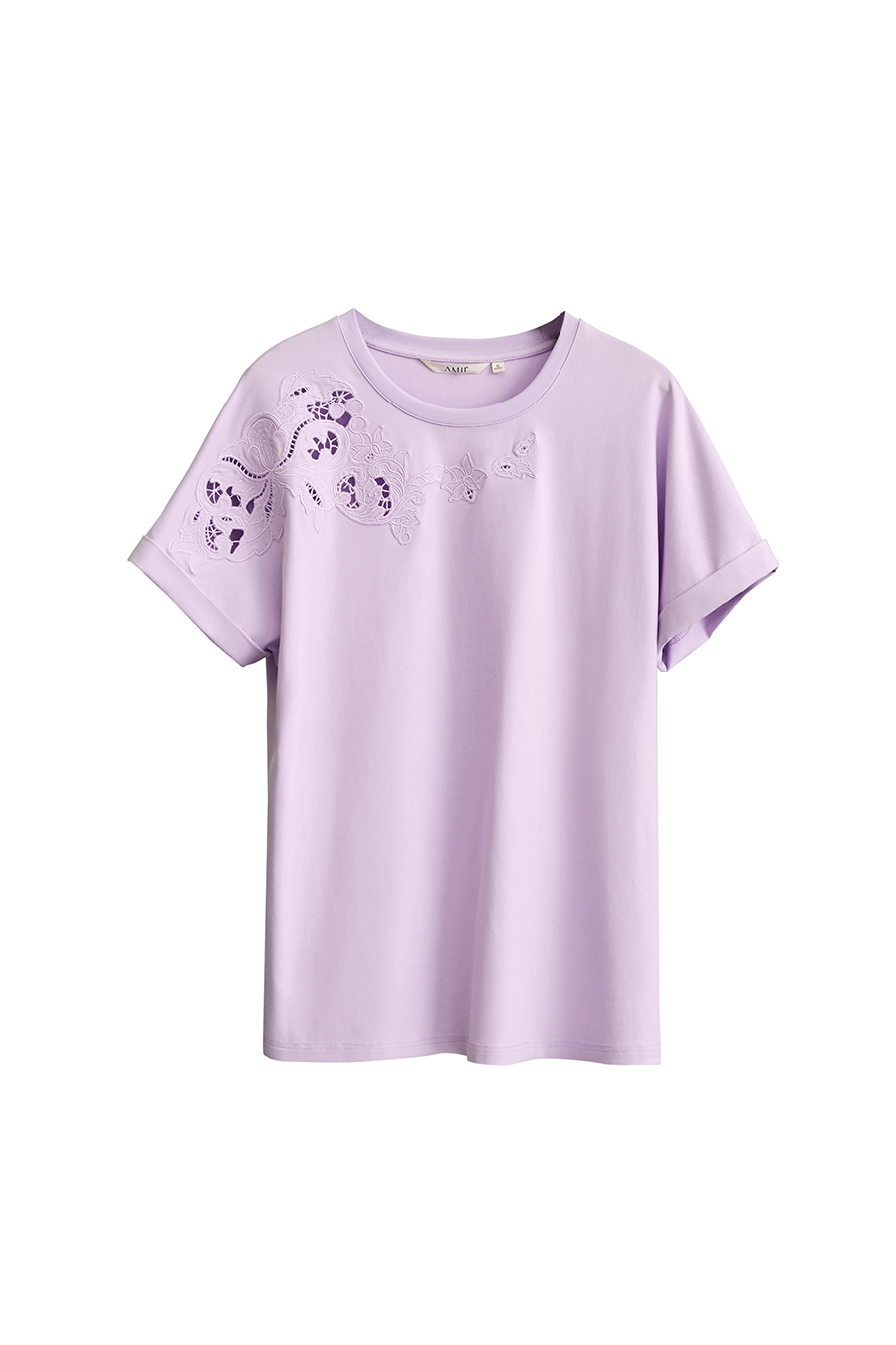 Hollow Embroidered Short-sleeve T-shirt