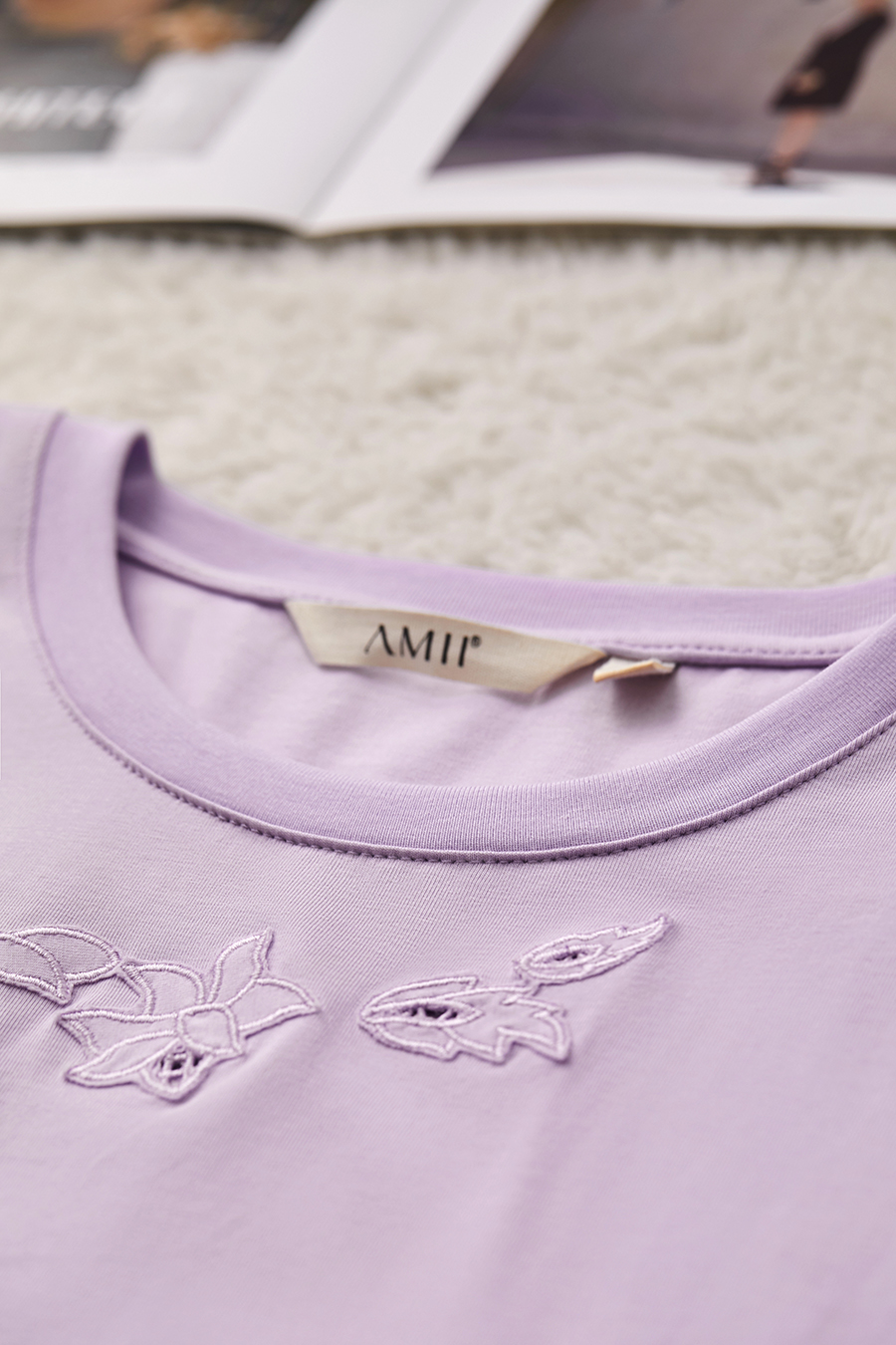 Hollow Embroidered Short-sleeve T-shirt