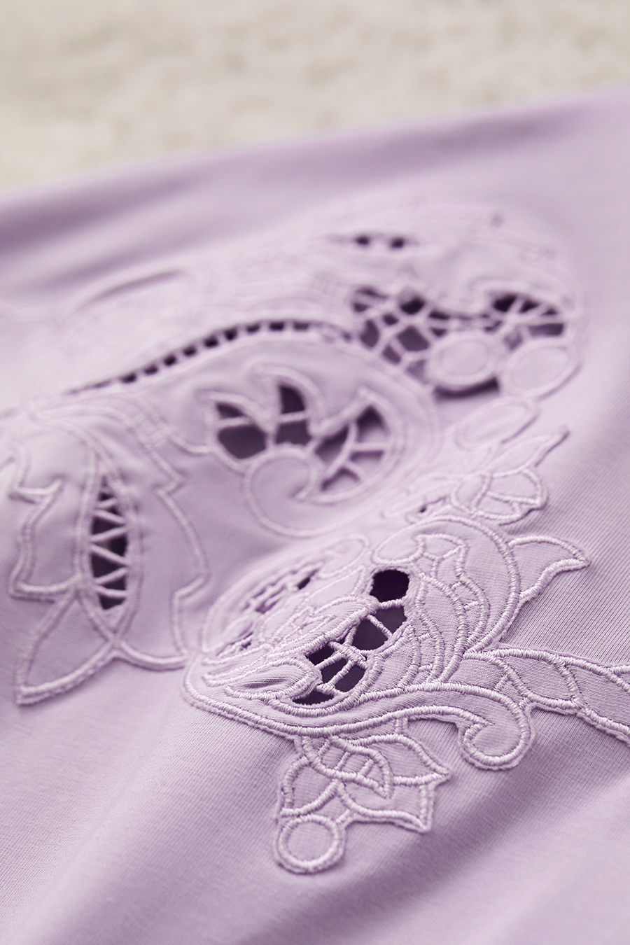 Hollow Embroidered Short-sleeve T-shirt