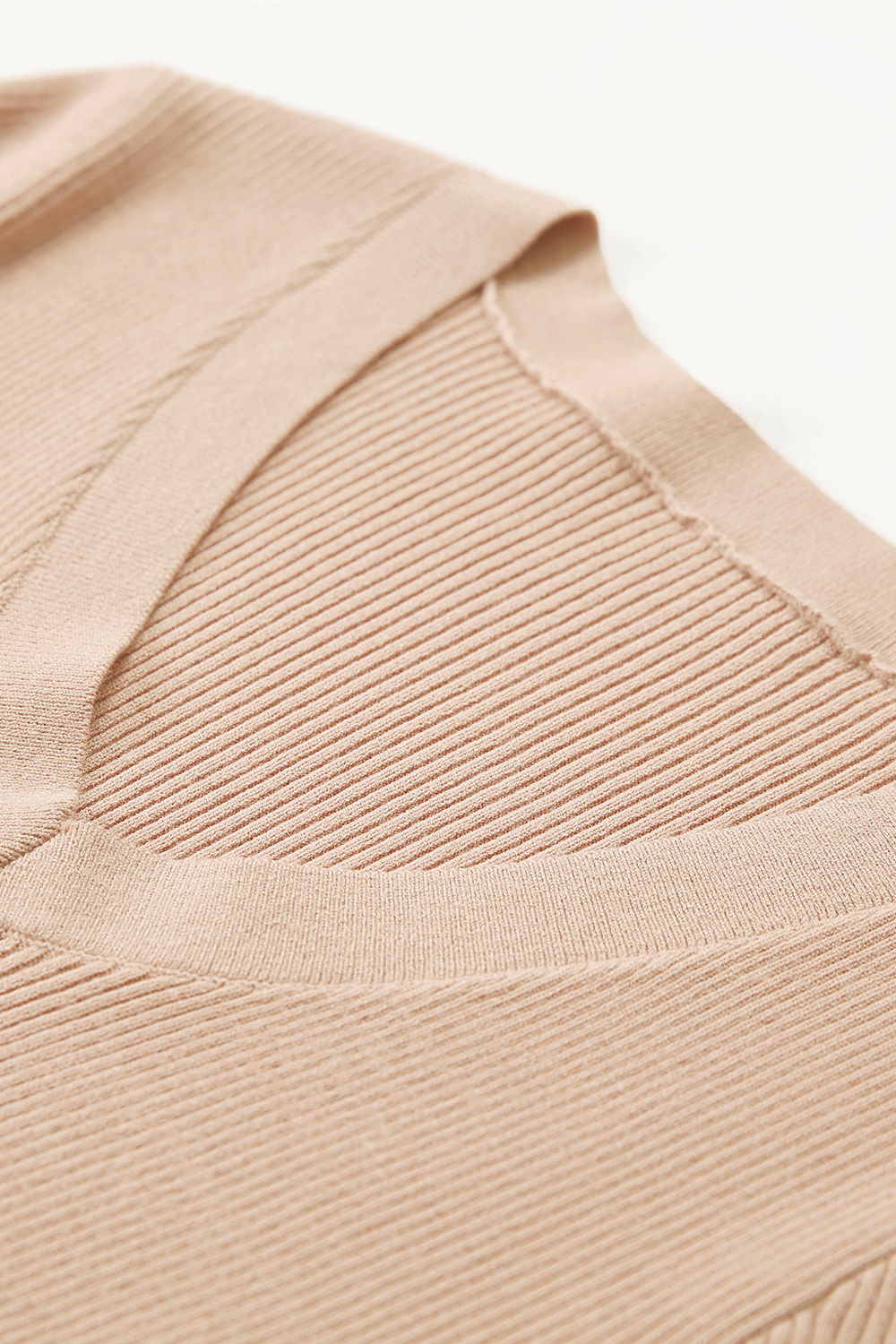 V-neck Half Sleeve Knit Sweater