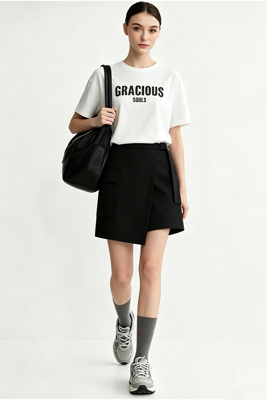 Waistband Panel Skirt