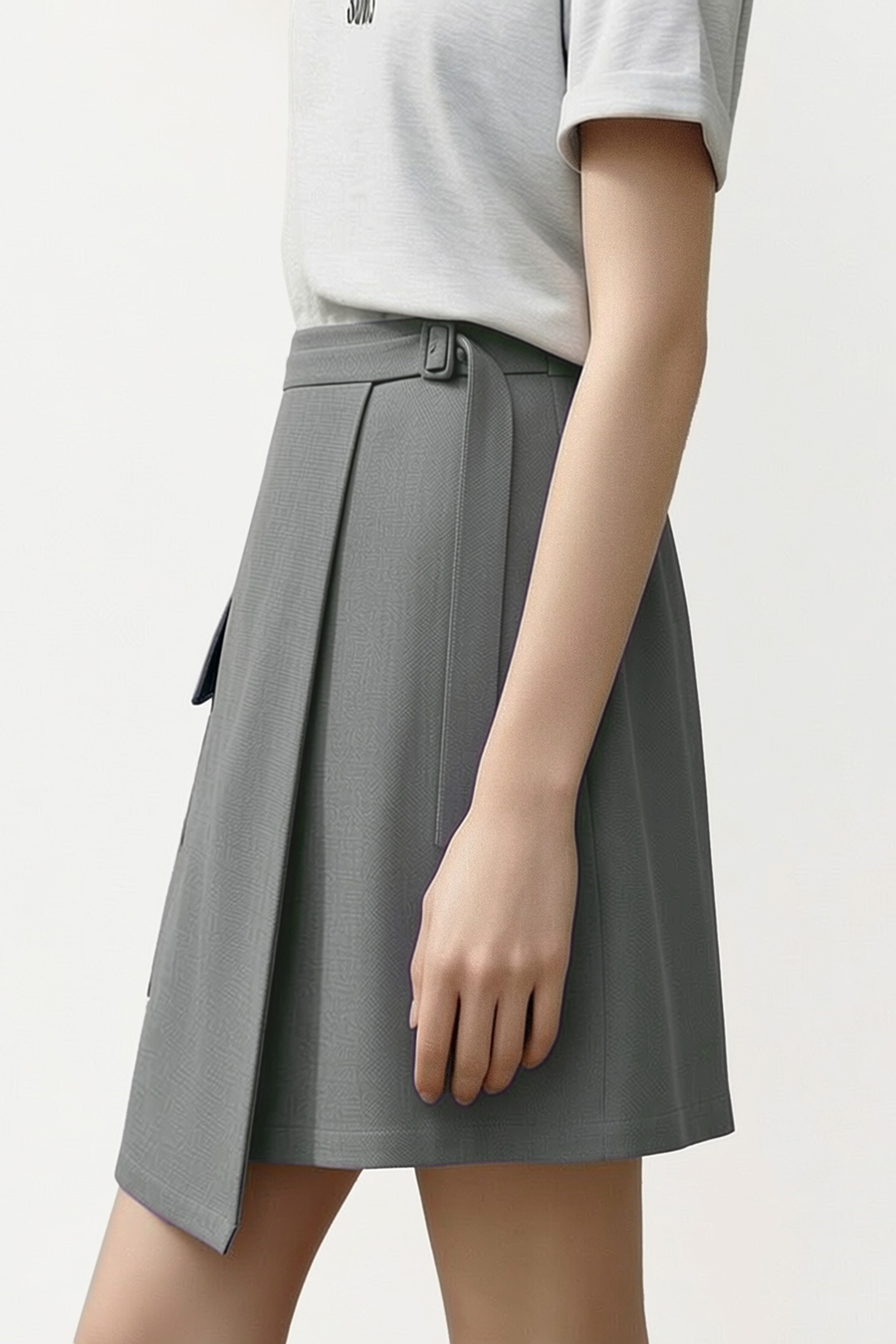 Waistband Panel Skirt