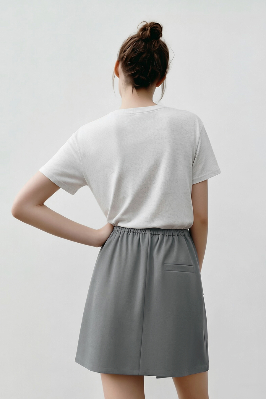Waistband Panel Skirt