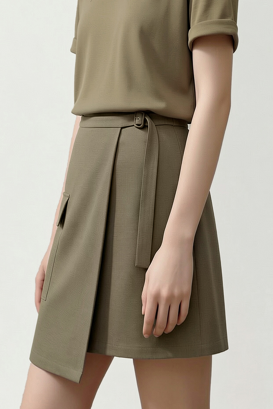Waistband Panel Skirt