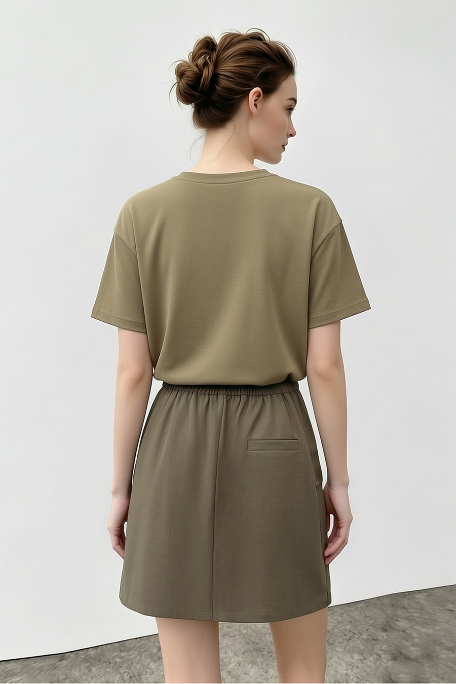 Waistband Panel Skirt