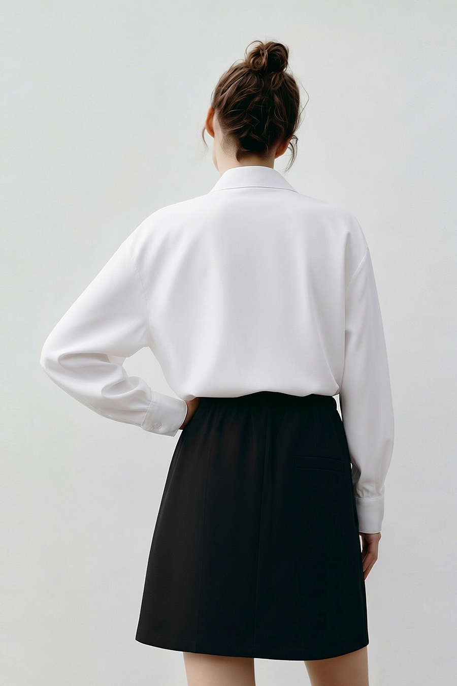 Waistband Panel Skirt