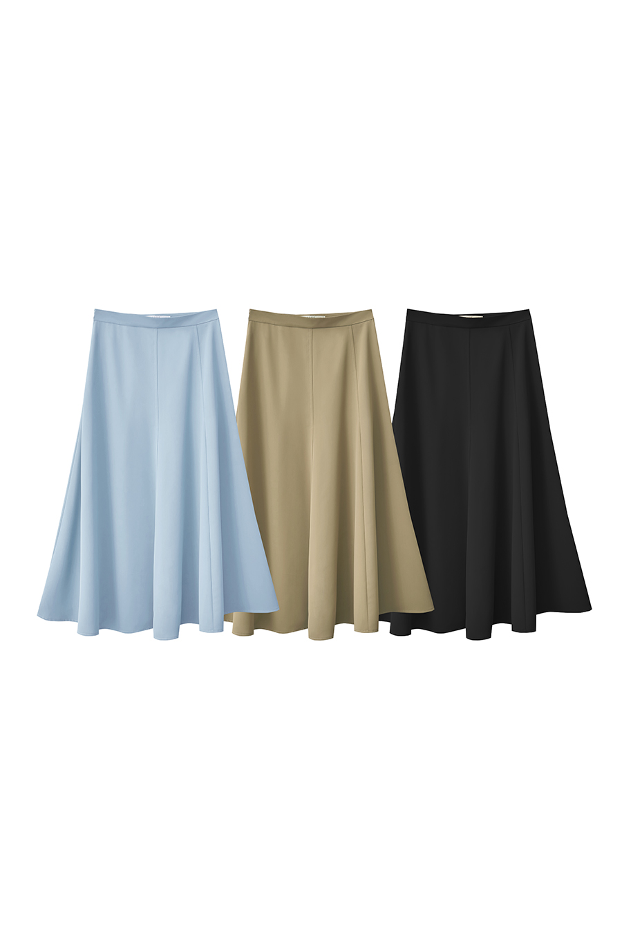 High-waist mermaid hem midi skirt|AMII