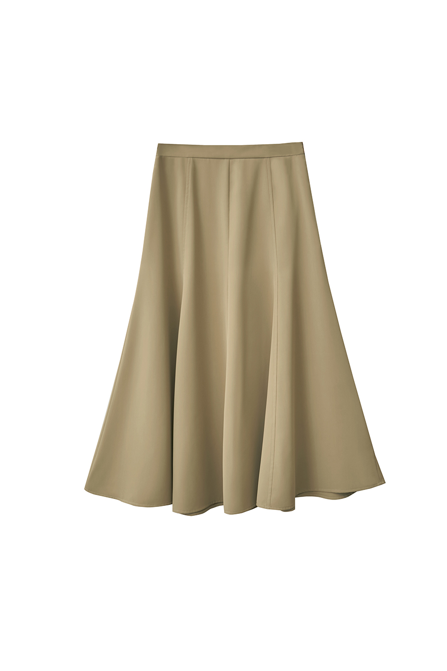 High-waist mermaid hem midi skirt|AMII