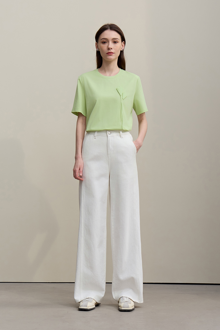 3D Floral Mulberry Silk T-shirt