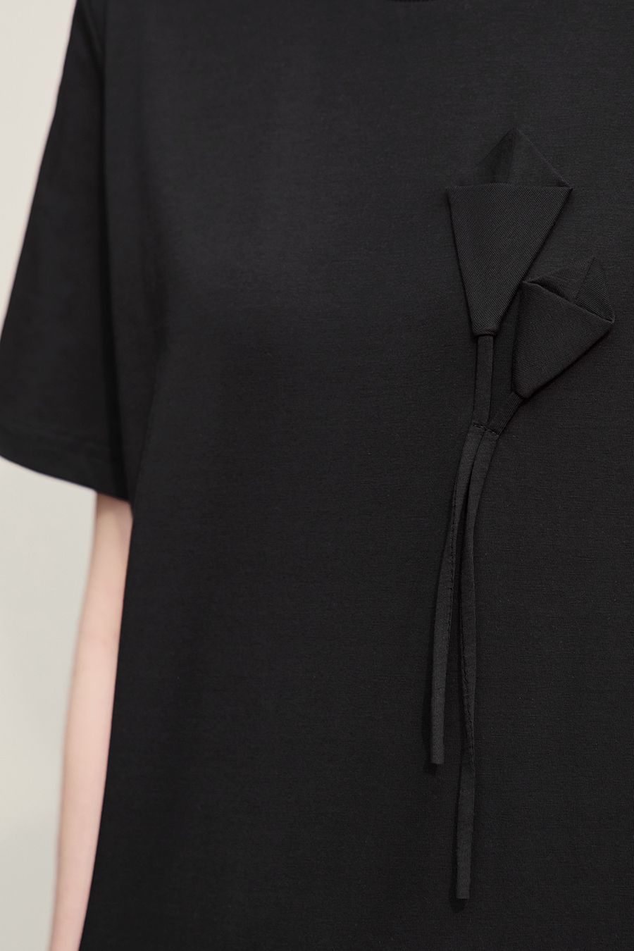 3D Floral Mulberry Silk T-shirt