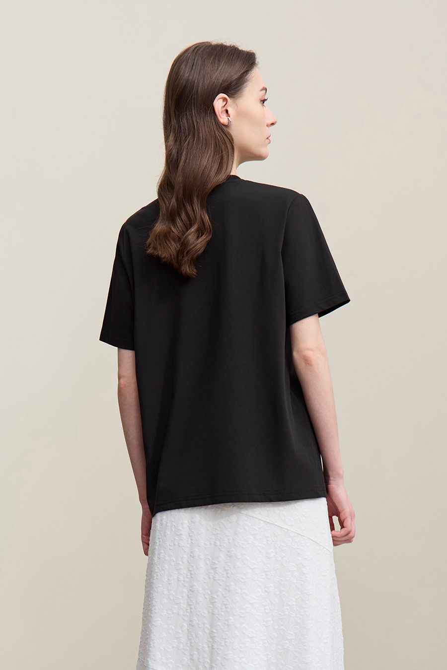 3D Floral Mulberry Silk T-shirt