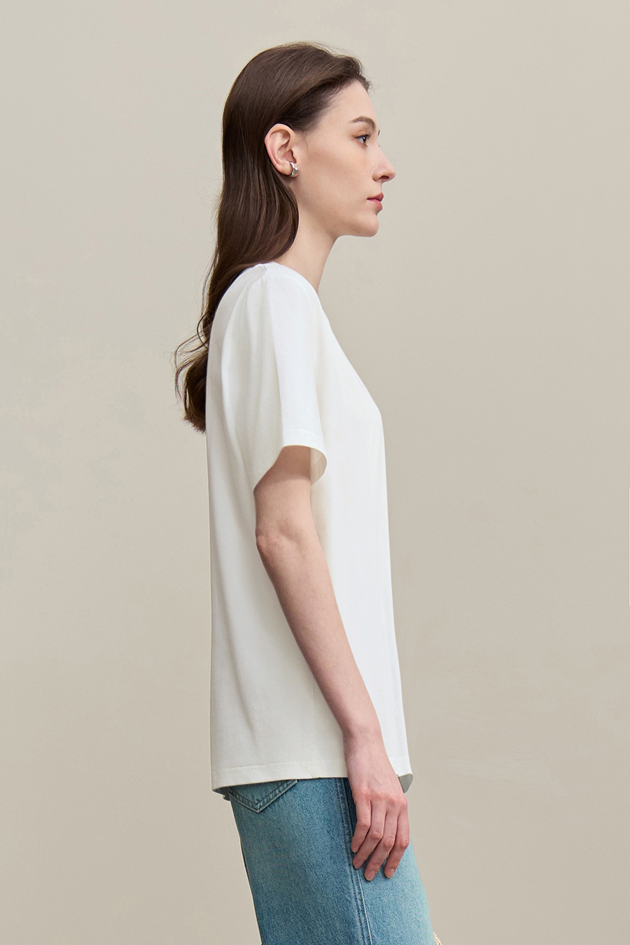 3D Floral Mulberry Silk T-shirt