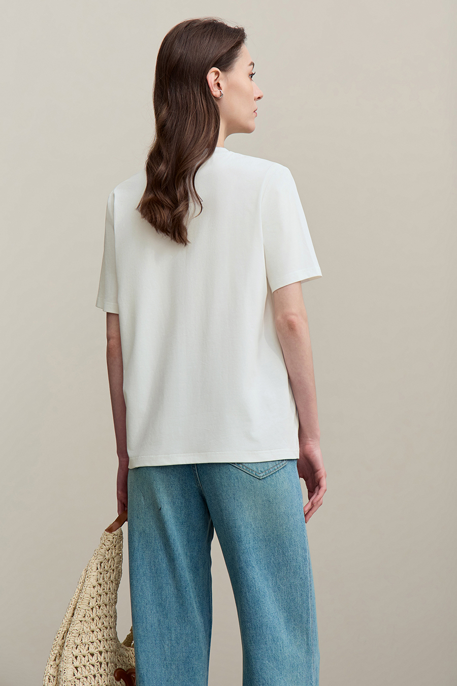 3D Floral Mulberry Silk T-shirt