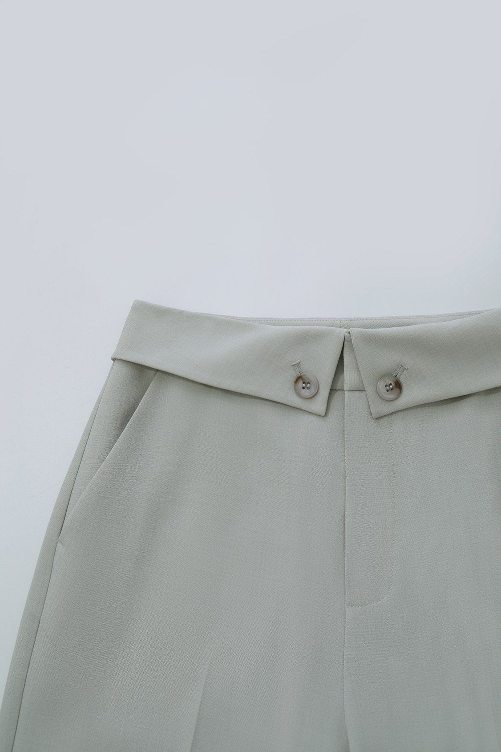Cuffed Waist Casual Pants