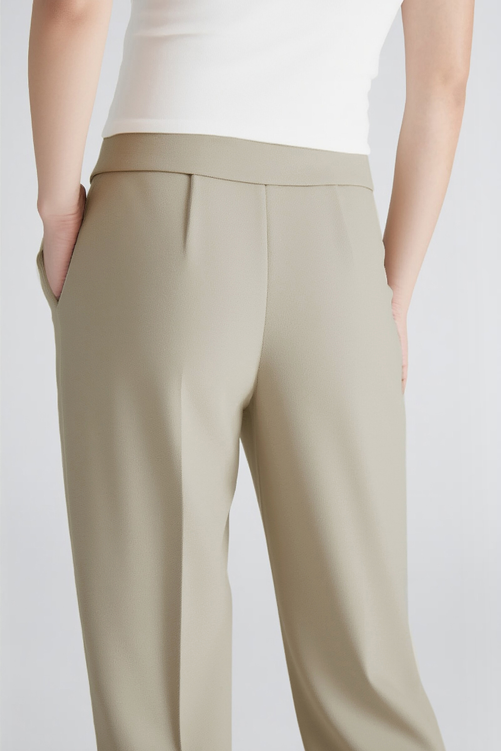 Cuffed Waist Casual Pants