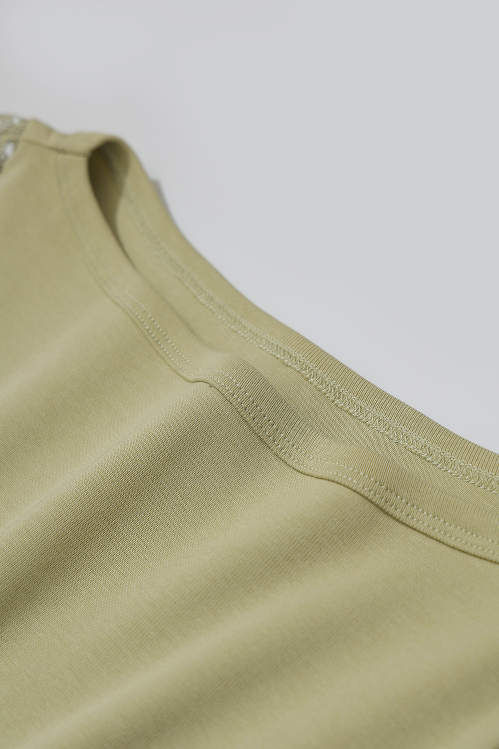 Lace Spliced Cotton Stretch T-shirt