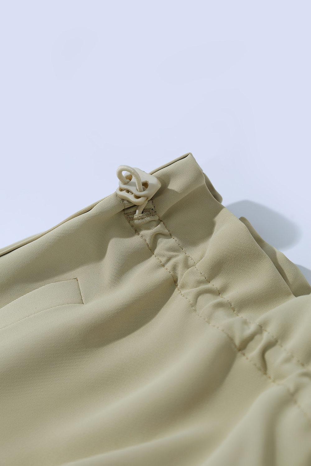 Elastic Shirred Casual Shorts