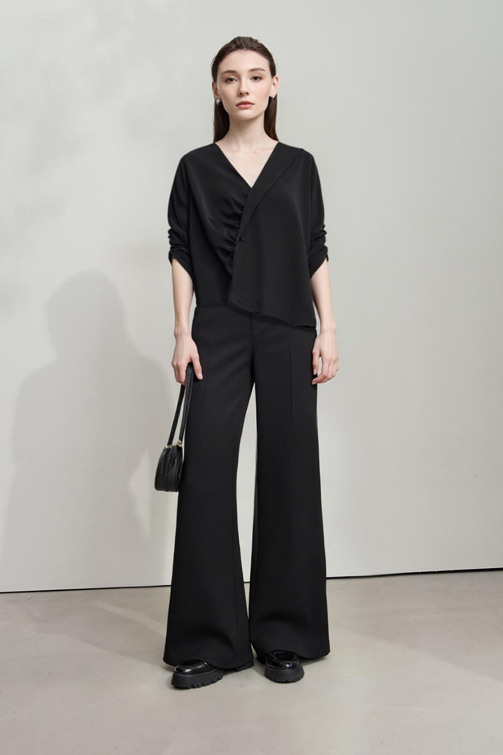 Asymmetric Satin Shirt