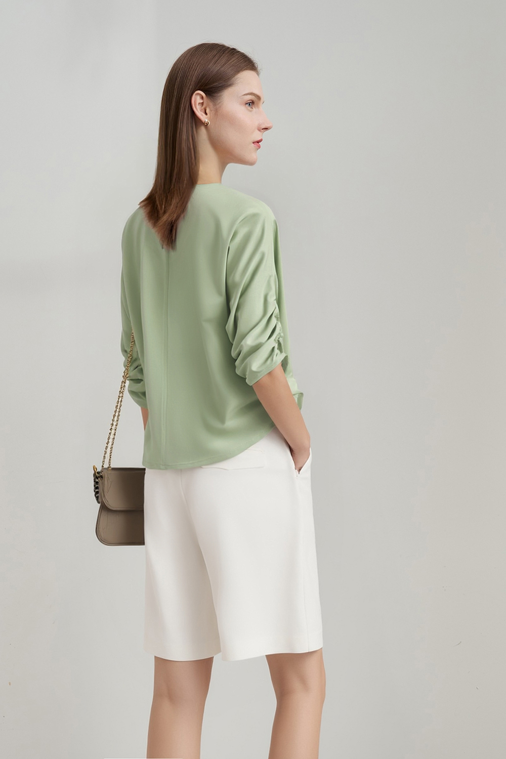 Asymmetric Satin Shirt