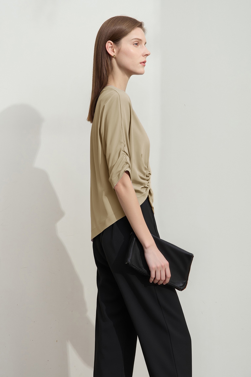 Asymmetric Satin Shirt