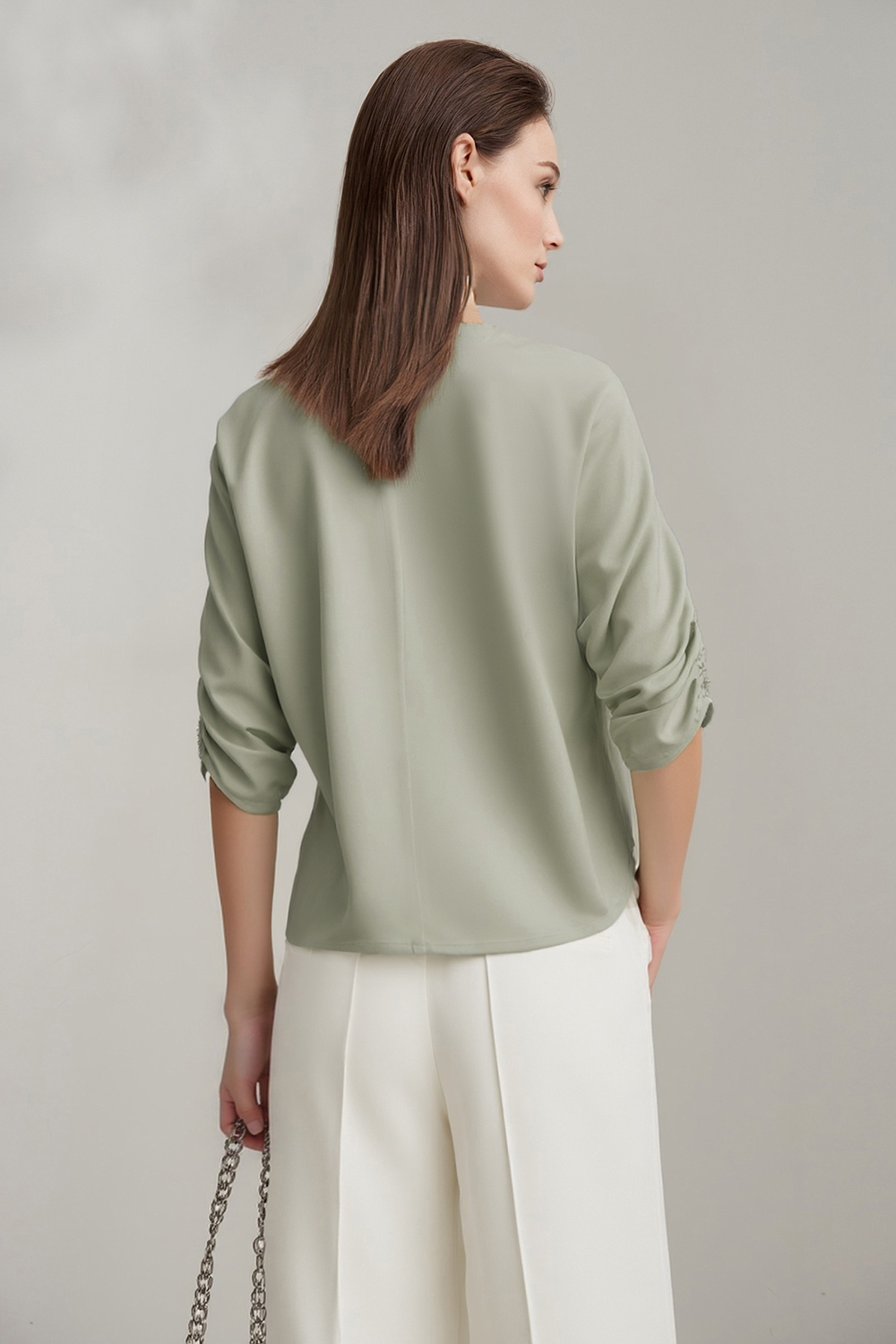 Asymmetric Satin Shirt