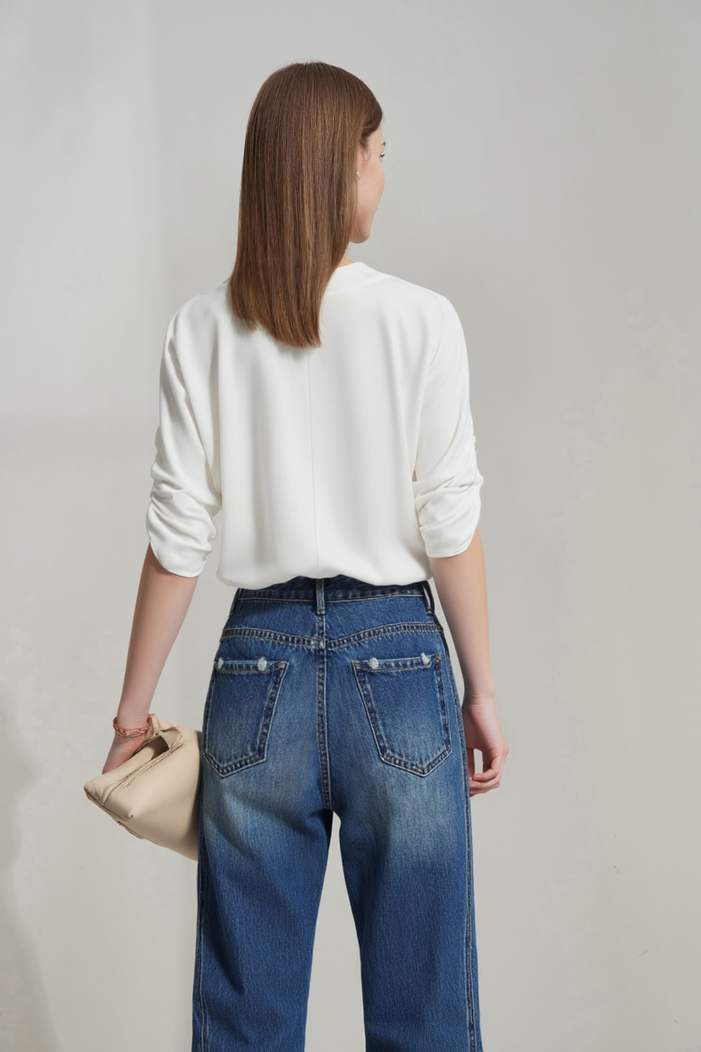 Asymmetric Satin Shirt