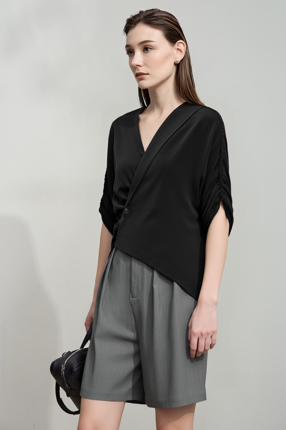 Asymmetric Satin Shirt