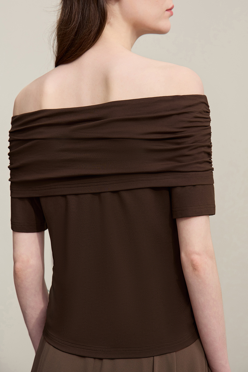 Off Shoulder Modal T-shirt